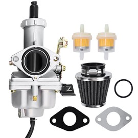 PZ27 Carburetor Carb Replacement for CG 125cc 150cc 200cc 250cc 4-stroke ATV Go Kart Dirt Bike Taotao Sunl Buyang Coolsport Lifan Kazuma Zongshen Chinese Cable Choke 27mm with Air Filter