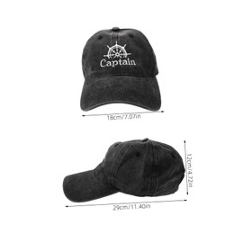 Baluue Embroidered Baseball Hat for Men and Women Vintage Washed Navy Cap Stylish Sun Blocking Outdoor Hat for Daily Activities Sports and Casual Wear