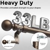 Wolistsa Bronze Curtain Rod, 1 Inch Adjustable Heavy Duty Curtain