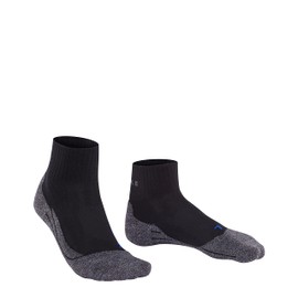 FALKE Mens TK2 Short Cool Hiking Socks, Breathable Quick Dry, Black (Black-Mix 3010), US 6.5-8.5 (EU 39-41 Ι UK 5.5-7.5), 1 Pair