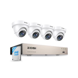 ZOSI 3K Lite 8CH Home Security Camera System, 4X 2MP Wired Cam, 500GB HDD