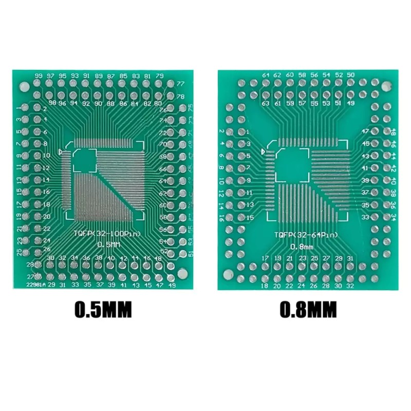 10 PCB 프로토 보드 SMD에서 DIP 어댑터 플레이트 변환기 TQFP
