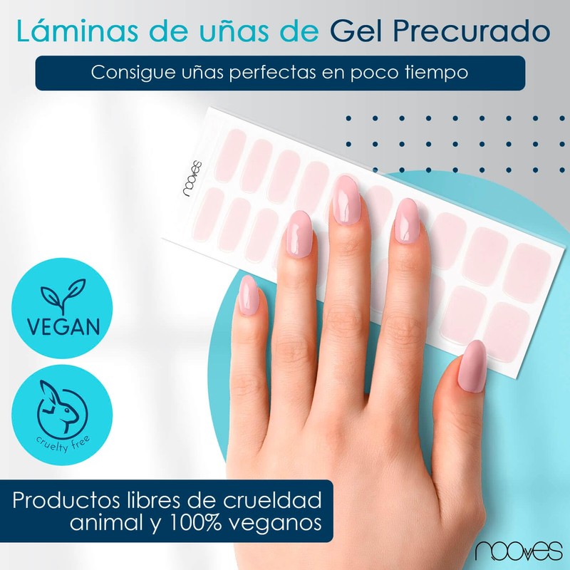 NOOVES - Pale Pink 20 Pcs Premium Gel Nail Wraps