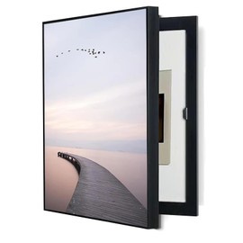 Electric Meter Box Decorative Painting, Breaker Box Cover Decorative, Hide Fuse Box Painterly Design,PS Frame, for Living Room Home Office(15.7x19.6in)