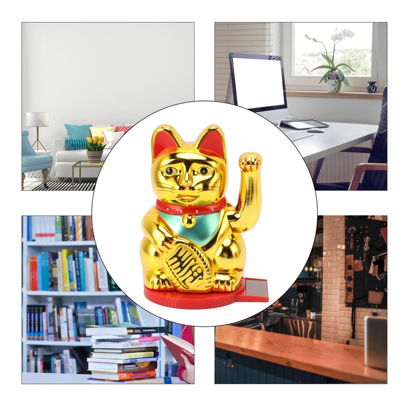 Solar Energy Powered Wealth Welcoming Cat with Waving Arm 6
