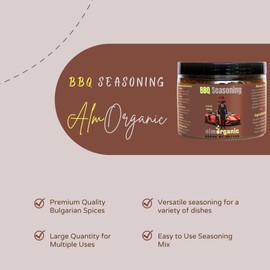 BBQ Seasoning Blend for Pork Chops, Chicken, beef brisket - 13.8 Oz. Gluten Free, Brown Sugar, Perfect for Grilling Accessories, BBQ Grill, BBQ Sauce, Ribs, Brisket, and Pulled Pork - Ultimate BBQ Rub