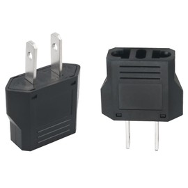 ZZLZX 4PCS A Pin Converter Universal Travel Plug Adapter European Standard American Standard Power Conversion Plug for Bluetooth Speaker Camera Tablet Charging Razor Black