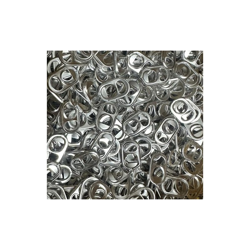 7,500 Aluminum Pop Soda Beer Pull Tabs, Silver.