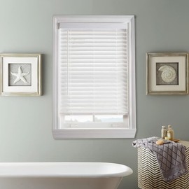 Customize Your Size - Blinds Emporium Cordless White 2" Inch Faux Wood Blind for Window Measuring 68 7/8" W x 72" L - Ultra Premium