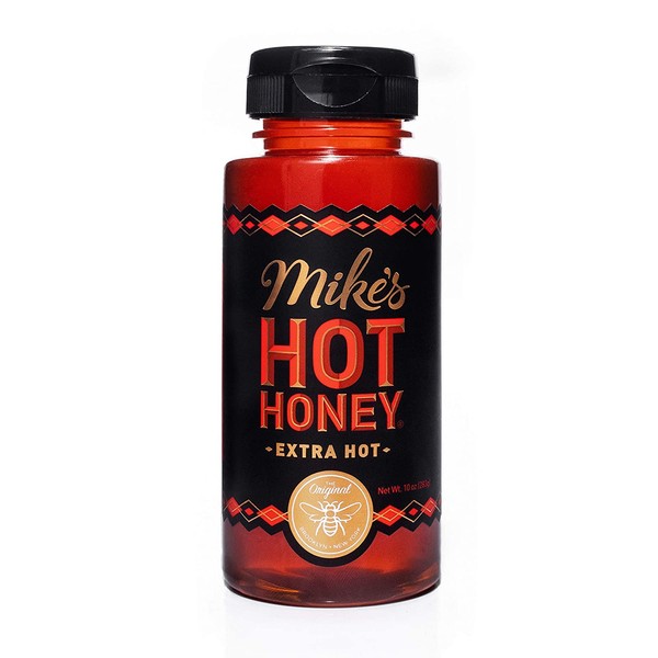 Mike's Hot Honey - Extra Hot, 10 oz Easy Pour Bottle (1 Pack), Hot Honey with an Extra Kick, Sweetness & Heat, 100% Pure Honey, Shelf-Stable, Gluten-Free & Paleo-Friendly