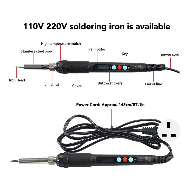 Digital Soldering Iron Kit Universal Electric Soldering Iron with LCD