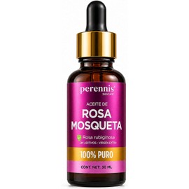 Aceite Rosa Mosqueta Puro PERENNIS – Aceite Facial Hidratante y Regenerador para Piel – Rosa Rubiginosa 100% Pura Prensada en Frío – Ideal para Gua Sha, Masaje Facial y Rutina de Skincare – 30 ml