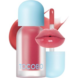 TOCOBO Juicy Berry Plumping Lip Oil 18 Cozy Pink – Aceite labial hidratante coreano vegano con aceites vegetales para un alto brillo – Fórmula no pegajosa para todos los tonos de piel, 4g