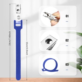 Yinkin 12 Pcs Hose Holder Clip Oxygen Tube Clips Entanglement Proof Hose Holder Secure for Uninterrupted Sleep Supplies(Blue)