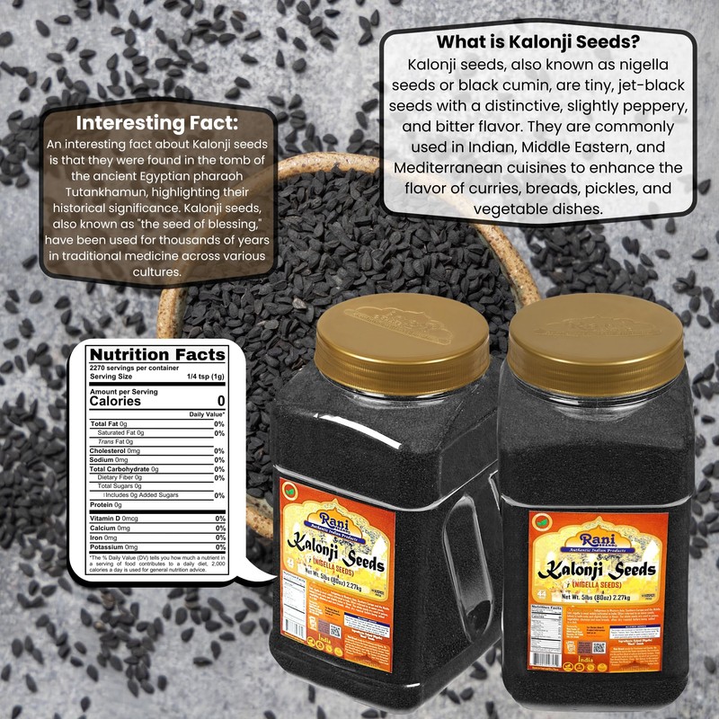 Rani Kalonji (Black Seed, Nigella Sativa, Black Cumin) Seeds 80oz