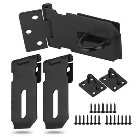 Pack of 3 3 Inch Padlock Hasp Door Bolt with Screws, Stainless Steel Door Lock, Safety Hasp Door Lock Device for Cupboard, Garden Gate, Garage Door, Tool Room