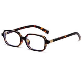 YouthMall Retro Rectangular Glasses for Women Trendy Narrow Square Eyeglasses Blue Light Blocking Glasses (Tortoise)