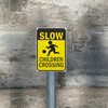 JECOMPRIS 2pcs Safety Signs Slow at Play Signs Sidewalk Signs