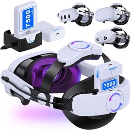 15000mAh Battery Head Strap for Meta Quest 3/3S/2, Adjustable Elite Strap with Detachable Batteries & Charging Dock – Enhance Comfort & Extend Playtime!