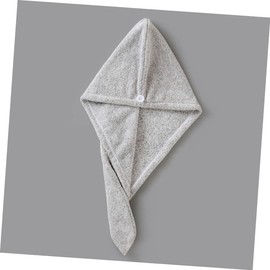 Healeved Environmental Bamboo Charcoal Hair Drying Cap Quick Drying Super Absorbent Towel Wrap for Men and Women for All Hair Grey