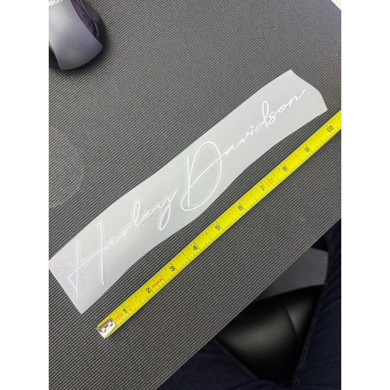 1 pc Handscript motorcycle custom vinyl Decal 2"x10" easy to