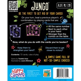 Happy Camper Jungo Card Game Happy Camper HCG-2005 Family Shedding Jungle Fast Quick