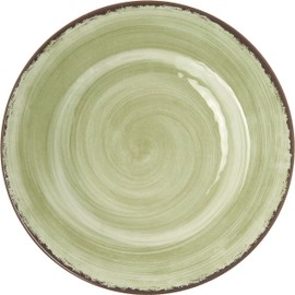 Carlisle FoodService Products Mingle Resuable Plastic Plate Dinner Plate with Pottery Style for Home and Restaurant, Melamine, 9 Inches, Jade