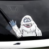 Abominable Snow Beast Christmas Snowman Waving Arm WiperTag with Decal