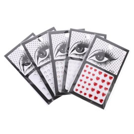 Beavorty Festival Face Stickers Rhinestones 5 Sheets Glitter Acrylic for Body and Eyes Decor