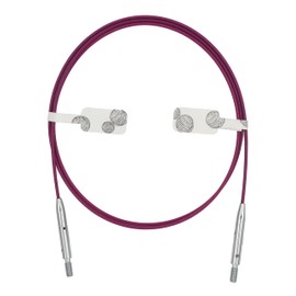 KnitPro Thin&Flex 360° Swivel Inter.cable, 80 cm, Purple, 1 Piece