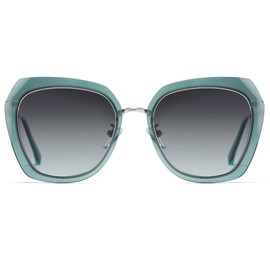 DUCO Oversized Square Polarized Sunglasses for Women Diamond Trim Style UV Protection Designer Sun Glasses DC1225