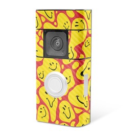 MightySkins Carbon Fiber Skin Compatible with Ring Video Doorbell Plus - Tripping with Friend | Protective, Durable Textured Carbon Fiber Finish | Easy to Apply