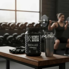 Aminoácidos BCAA Korx Nutrition en Polvo, 1 kg Natural y Vegano