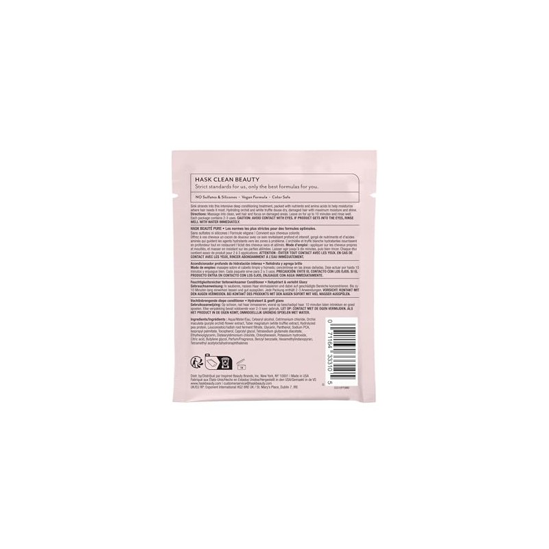HASK, Acondicionador Profundo, Orchid & White Truffle, Hidratación Extrema para
