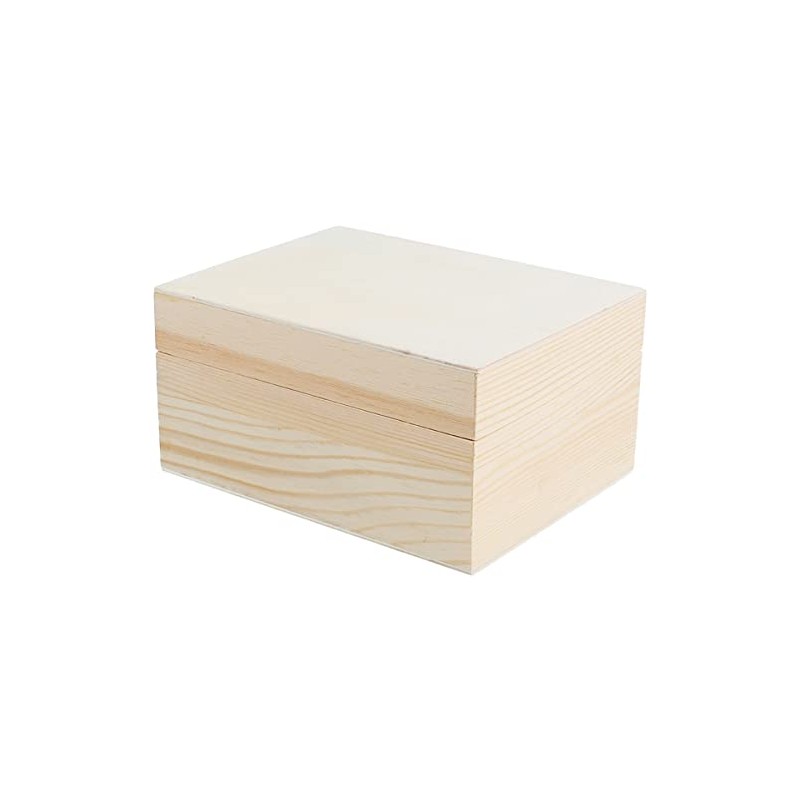INNSPIRO Solid Pine Box with Rectangular Veneer 14 x 9.5