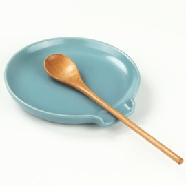 Ceramic Spoon Rest, 5.7 Inch Large Spoon Holder for Stove Top, Heat-Resistant Cooking Utensil Rest for Kitchen Counter, Ladle, Coffee Spoons, Cooking spoons, Spatula, Tongs, Housewarming Gifts