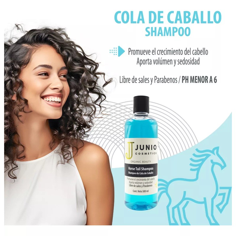 JUNIO COSMETICS 2 Shampoos Cola De Caballo Sin Sal Ni