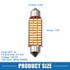 X AUTOHAUX LED Festoon Light White 41mm 211 212 33SMD