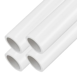 OLYCRAFT 4Pcs PVC Rigid Round Pipes 35cm WhiteSmoke Hollow Round Tubes 20mm OD 15.5mm ID Plastic Rigid Pipes Round Rigid Tubing for Water Pipe Cable Sleeve Home Plumbing