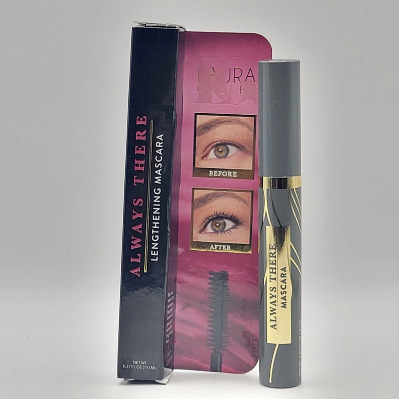 Laura Geller ALWAYS THERE Lengthening BLACK Mascara .37 oz /
