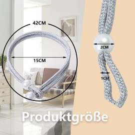 Pack of 4 Curtain Tiebacks, Curtain Tiebacks Buckles, Tiebacks for Curtains, Hand-Woven Tiebacks, Holdbacks Holder, Hook Clip for Home, Bedroom, Office, Decorative Curtain, Curtain Tensioner