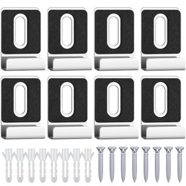 Metal Mirror Clips 1/4 Inch Mirror Mounting Hardware,Mirror Clips for Wall Mounting Mirror Hangers for The Wall Suitable for Mirror Picture Frame 8 Pieces(Silver)
