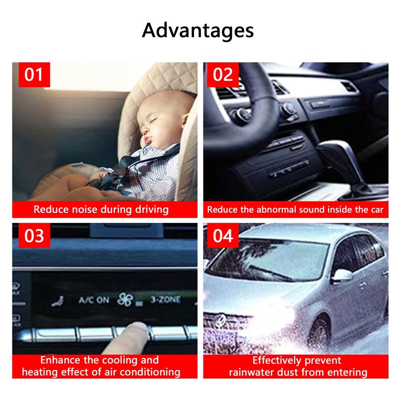 5ft-Automotive Door U Shape Entry Edge Guard-Flexible PVC-Weather Proofing for