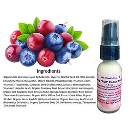 Berry Full Facial Serum Best Anti-Aging Face Serum Soothes Wrinkles  Boosts Collagen Balances Skin Texture - Organic Blueberry, Cranberry  Red...     