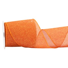 Fondersy 9-Meter FireBrick Burlap Ribbon Wired Burlap Ribbon - 100mm Width for Gift Wrapping, Floral Arrangements, Wreath Making, and Christmas Decor