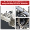 5" Stainless Steel Exhaust Clamp,Universal Muffler Clamp Lap Joint,Anti-Rust&Corrosion Resistant,Band