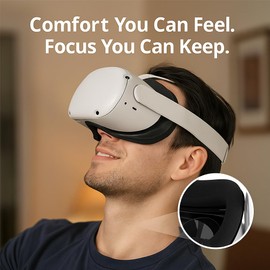 JYXEREM 3-in-1 Face Interface Set compatible with Meta Quest 2 – PU Leather Pad, Ice Silk Cover & Replacement Frame