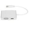 4 in 1 USB3.0 Adapter to VGA DVI HDMI LAN
