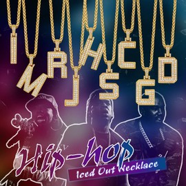 Richsteel Gold Chains For Men Pendant Bling Letter P Name Initial Necklace For Women