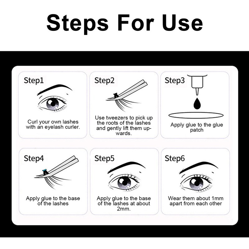 40D False Eyelash DIY Segmented Eyelash Set Volume False Eyelashes